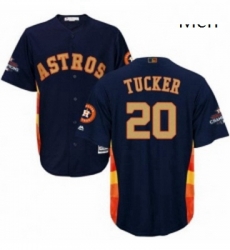 Mens Majestic Houston Astros 20 Preston Tucker Replica Navy Blue Alternate 2018 Gold Program Cool Base MLB Jersey Mens Majestic Houston Astros 20 Preston Tucker Replica Navy Blue Alternate 2018 Gold Program Cool Base MLB Jersey