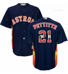 Mens Majestic Houston Astros 21 Andy Pettitte Authentic Navy Blue Team Logo Fashion Cool Base MLB Jersey Mens Majestic Houston Astros 21 Andy Pettitte Authentic Navy Blue Team Logo Fashion Cool Base MLB Jersey