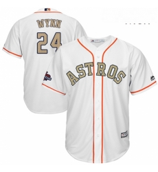 Mens Majestic Houston Astros 24 Jimmy Wynn Replica White 2018 Gold Program Cool Base MLB Jersey Mens Majestic Houston Astros 24 Jimmy Wynn Replica White 2018 Gold Program Cool Base MLB Jersey