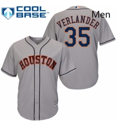 Mens Majestic Houston Astros 35 Justin Verlander Replica Grey Road Cool Base MLB Jersey Mens Majestic Houston Astros 35 Justin Verlander Replica Grey Road Cool Base MLB Jersey