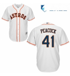 Mens Majestic Houston Astros 41 Brad Peacock Replica White Home Cool Base MLB Jersey Mens Majestic Houston Astros 41 Brad Peacock Replica White Home Cool Base MLB Jersey