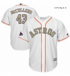 Mens Majestic Houston Astros 43 Lance McCullers Replica White 2018 Gold Program Cool Base MLB Jersey Mens Majestic Houston Astros 43 Lance McCullers Replica White 2018 Gold Program Cool Base MLB Jersey