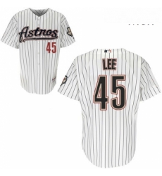 Mens Majestic Houston Astros 45 Carlos Lee Authentic White Strip MLB Jersey Mens Majestic Houston Astros 45 Carlos Lee Authentic White Strip MLB Jersey