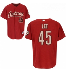 Mens Majestic Houston Astros 45 Carlos Lee Replica Red MLB Jersey Mens Majestic Houston Astros 45 Carlos Lee Replica Red MLB Jersey