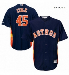 Mens Majestic Houston Astros 45 Gerrit Cole Replica Navy Blue Alternate Cool Base MLB Jersey Mens Majestic Houston Astros 45 Gerrit Cole Replica Navy Blue Alternate Cool Base MLB Jersey
