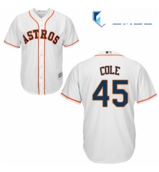 Mens Majestic Houston Astros 45 Gerrit Cole Replica White Home Cool Base MLB Jersey Mens Majestic Houston Astros 45 Gerrit Cole Replica White Home Cool Base MLB Jersey