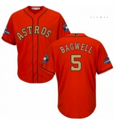 Mens Majestic Houston Astros 5 Jeff Bagwell Replica Orange Alternate 2018 Gold Program Cool Base MLB Jersey Mens Majestic Houston Astros 5 Jeff Bagwell Replica Orange Alternate 2018 Gold Program Cool Base MLB Jersey