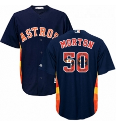 Mens Majestic Houston Astros 50 Charlie Morton Authentic Navy Blue Team Logo Fashion Cool Base MLB Jersey Mens Majestic Houston Astros 50 Charlie Morton Authentic Navy Blue Team Logo Fashion Cool Base MLB Jersey