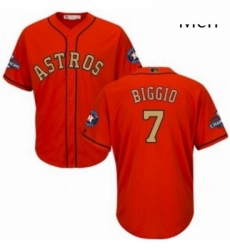 Mens Majestic Houston Astros 7 Craig Biggio Replica Orange Alternate 2018 Gold Program Cool Base MLB Jersey Mens Majestic Houston Astros 7 Craig Biggio Replica Orange Alternate 2018 Gold Program Cool Base MLB Jersey