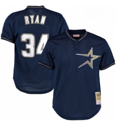 Mens Mitchell and Ness 1997 Houston Astros 34 Nolan Ryan Authentic Navy Blue Throwback MLB Jersey Mens Mitchell and Ness 1997 Houston Astros 34 Nolan Ryan Authentic Navy Blue Throwback MLB Jersey