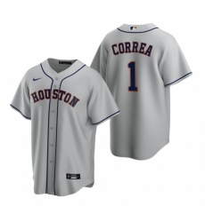 Mens Nike Houston Astros 1 Carlos Correa Gray Road Stitched Baseball Jerse Mens Nike Houston Astros 1 Carlos Correa Gray Road Stitched Baseball Jerse