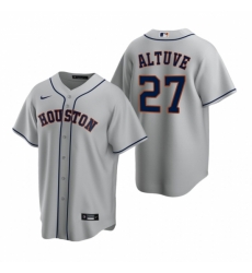 Mens Nike Houston Astros 27 Jose Altuve Gray Road Stitched Baseball Jerse Mens Nike Houston Astros 27 Jose Altuve Gray Road Stitched Baseball Jerse