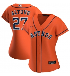 Houston Astros 27 Jose Altuve Nike Women Alternate 2020 MLB Player Jersey Orange Houston Astros 27 Jose Altuve Nike Women Alternate 2020 MLB Player Jersey Orange
