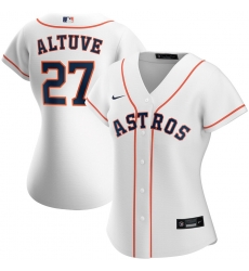 Houston Astros 27 Jose Altuve Nike Women Home 2020 MLB Player Jersey White Houston Astros 27 Jose Altuve Nike Women Home 2020 MLB Player Jersey White