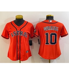 Women Houston Astros 10 Yuli Gurriel Orange With Patch Cool Base Stitched Baseball Jersey 1 Women Houston Astros 10 Yuli Gurriel Orange With Patch Cool Base Stitched Baseball Jersey 1