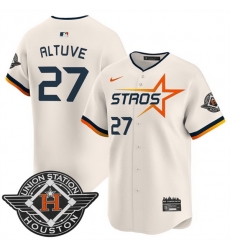 Women Houston Astros 27 Jose Altuve Cream 2025 City Connect Limited Stitched Baseball Jersey Women Houston Astros 27 Jose Altuve Cream 2025 City Connect Limited Stitched Baseball Jersey