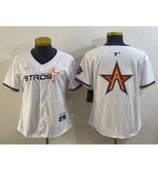 Women Houston Astros Team Big Logo White 2025 City Connect Limited Stitched Baseball Jersey 001 Women Houston Astros Team Big Logo White 2025 City Connect Limited Stitched Baseball Jersey 001