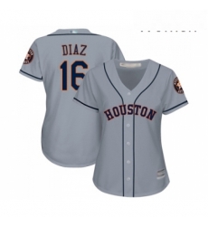 Womens Houston Astros 16 Aledmys Diaz Authentic Grey Road Cool Base Baseball Jersey Womens Houston Astros 16 Aledmys Diaz Authentic Grey Road Cool Base Baseball Jersey