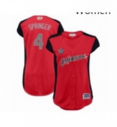 Womens Houston Astros 4 George Springer Authentic Red American League 2019 Baseball All Star Jersey Womens Houston Astros 4 George Springer Authentic Red American League 2019 Baseball All Star Jersey