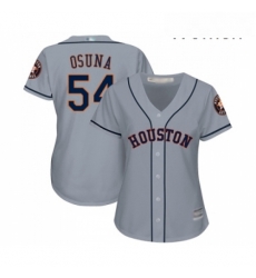 Womens Houston Astros 54 Roberto Osuna Authentic Grey Road Cool Base Baseball Jersey Womens Houston Astros 54 Roberto Osuna Authentic Grey Road Cool Base Baseball Jersey