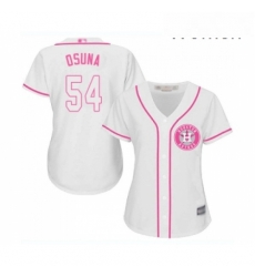 Womens Houston Astros 54 Roberto Osuna Authentic White Fashion Cool Base Baseball Jersey Womens Houston Astros 54 Roberto Osuna Authentic White Fashion Cool Base Baseball Jersey