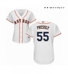 Womens Houston Astros 55 Ryan Pressly Authentic White Home Cool Base Baseball Jersey Womens Houston Astros 55 Ryan Pressly Authentic White Home Cool Base Baseball Jersey