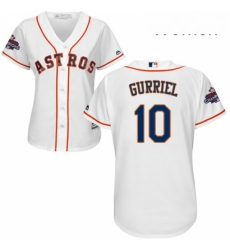 Womens Majestic Houston Astros 10 Yuli Gurriel Authentic White Home 2017 World Series Champions Cool Base MLB Jersey Womens Majestic Houston Astros 10 Yuli Gurriel Authentic White Home 2017 World Series Champions Cool Base MLB Jersey