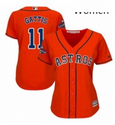 Womens Majestic Houston Astros 11 Evan Gattis Authentic Orange Alternate 2017 World Series Champions Cool Base MLB Jersey Womens Majestic Houston Astros 11 Evan Gattis Authentic Orange Alternate 2017 World Series Champions Cool Base MLB Jersey
