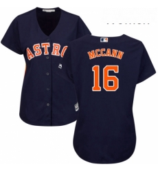 Womens Majestic Houston Astros 16 Brian McCann Replica Navy Blue Alternate Cool Base MLB Jersey Womens Majestic Houston Astros 16 Brian McCann Replica Navy Blue Alternate Cool Base MLB Jersey