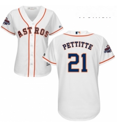 Womens Majestic Houston Astros 21 Andy Pettitte Replica White Home 2017 World Series Champions Cool Base MLB Jersey Womens Majestic Houston Astros 21 Andy Pettitte Replica White Home 2017 World Series Champions Cool Base MLB Jersey