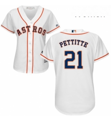 Womens Majestic Houston Astros 21 Andy Pettitte Replica White Home Cool Base MLB Jersey Womens Majestic Houston Astros 21 Andy Pettitte Replica White Home Cool Base MLB Jersey