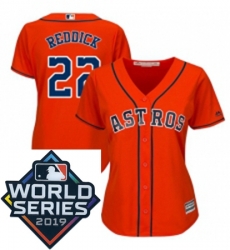 Womens Majestic Houston Astros 22 Josh Reddick Orange Alternate Cool Base Sitched 2019 World Series Patch Jersey Womens Majestic Houston Astros 22 Josh Reddick Orange Alternate Cool Base Sitched 2019 World Series Patch Jersey