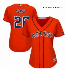 Womens Majestic Houston Astros 26 Anthony Gose Replica Orange Alternate Cool Base MLB Jersey Womens Majestic Houston Astros 26 Anthony Gose Replica Orange Alternate Cool Base MLB Jersey