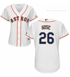 Womens Majestic Houston Astros 26 Anthony Gose Replica White Home Cool Base MLB Jersey Womens Majestic Houston Astros 26 Anthony Gose Replica White Home Cool Base MLB Jersey