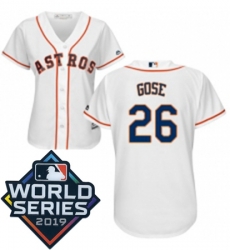 Womens Majestic Houston Astros 26 Anthony Gose White Home Cool Base Sitched 2019 World Series Patch jersey Womens Majestic Houston Astros 26 Anthony Gose White Home Cool Base Sitched 2019 World Series Patch jersey
