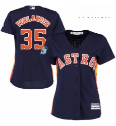 Womens Majestic Houston Astros 35 Justin Verlander Authentic Navy Blue Alternate Cool Base MLB Jersey Womens Majestic Houston Astros 35 Justin Verlander Authentic Navy Blue Alternate Cool Base MLB Jersey