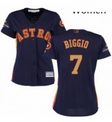 Womens Majestic Houston Astros 7 Craig Biggio Authentic Navy Blue Alternate 2018 Gold Program Cool Base MLB Jersey Womens Majestic Houston Astros 7 Craig Biggio Authentic Navy Blue Alternate 2018 Gold Program Cool Base MLB Jersey