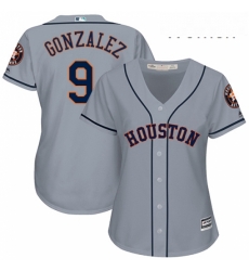 Womens Majestic Houston Astros 9 Marwin Gonzalez Authentic Grey Road Cool Base MLB Jersey Womens Majestic Houston Astros 9 Marwin Gonzalez Authentic Grey Road Cool Base MLB Jersey