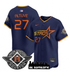 Youth Houston Astros 27 Jose Altuve Navy 2025 City Connect Limited Stitched Baseball Jersey Youth Houston Astros 27 Jose Altuve Navy 2025 City Connect Limited Stitched Baseball Jersey