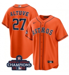 Youth Houston Astros 27 Jose Altuve Orange 2022 World Series Champions Stitched BaseballJersey Youth Houston Astros 27 Jose Altuve Orange 2022 World Series Champions Stitched BaseballJersey