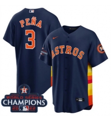 Youth Houston Astros 3 Jeremy Pena Navy 2022 World Series Champions Stitched BaseballJersey Youth Houston Astros 3 Jeremy Pena Navy 2022 World Series Champions Stitched BaseballJersey