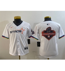 Youth Houston Astros Team Big Logo White 2025 City Connect Limited Stitched Baseball Jersey 001 Youth Houston Astros Team Big Logo White 2025 City Connect Limited Stitched Baseball Jersey 001