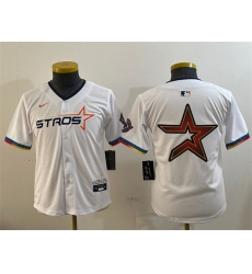 Youth Houston Astros Team Big Logo White 2025 City Connect Limited Stitched Baseball Jersey 003 Youth Houston Astros Team Big Logo White 2025 City Connect Limited Stitched Baseball Jersey 003