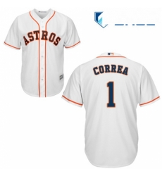 Youth Majestic Houston Astros 1 Carlos Correa Authentic White Home Cool Base MLB Jersey Youth Majestic Houston Astros 1 Carlos Correa Authentic White Home Cool Base MLB Jersey