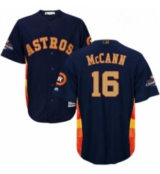 Youth Majestic Houston Astros 16 Brian McCann Authentic Navy Blue Alternate 2018 Gold Program Cool Base MLB Jersey Youth Majestic Houston Astros 16 Brian McCann Authentic Navy Blue Alternate 2018 Gold Program Cool Base MLB Jersey