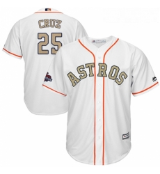 Youth Majestic Houston Astros 25 Jose Cruz Jr Authentic White 2018 Gold Program Cool Base MLB Jersey Youth Majestic Houston Astros 25 Jose Cruz Jr Authentic White 2018 Gold Program Cool Base MLB Jersey