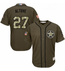 Youth Majestic Houston Astros 27 Jose Altuve Replica Green Salute to Service MLB Jersey Youth Majestic Houston Astros 27 Jose Altuve Replica Green Salute to Service MLB Jersey