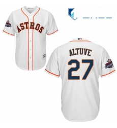 Youth Majestic Houston Astros 27 Jose Altuve Replica White Home 2017 World Series Champions Cool Base MLB Jersey Youth Majestic Houston Astros 27 Jose Altuve Replica White Home 2017 World Series Champions Cool Base MLB Jersey