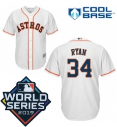 Youth Majestic Houston Astros 34 Nolan Ryan White Home Cool Base Sitched 2019 World Series Patch Jersey Youth Majestic Houston Astros 34 Nolan Ryan White Home Cool Base Sitched 2019 World Series Patch Jersey