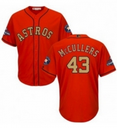 Youth Majestic Houston Astros 43 Lance McCullers Authentic Orange Alternate 2018 Gold Program Cool Base MLB Jersey Youth Majestic Houston Astros 43 Lance McCullers Authentic Orange Alternate 2018 Gold Program Cool Base MLB Jersey